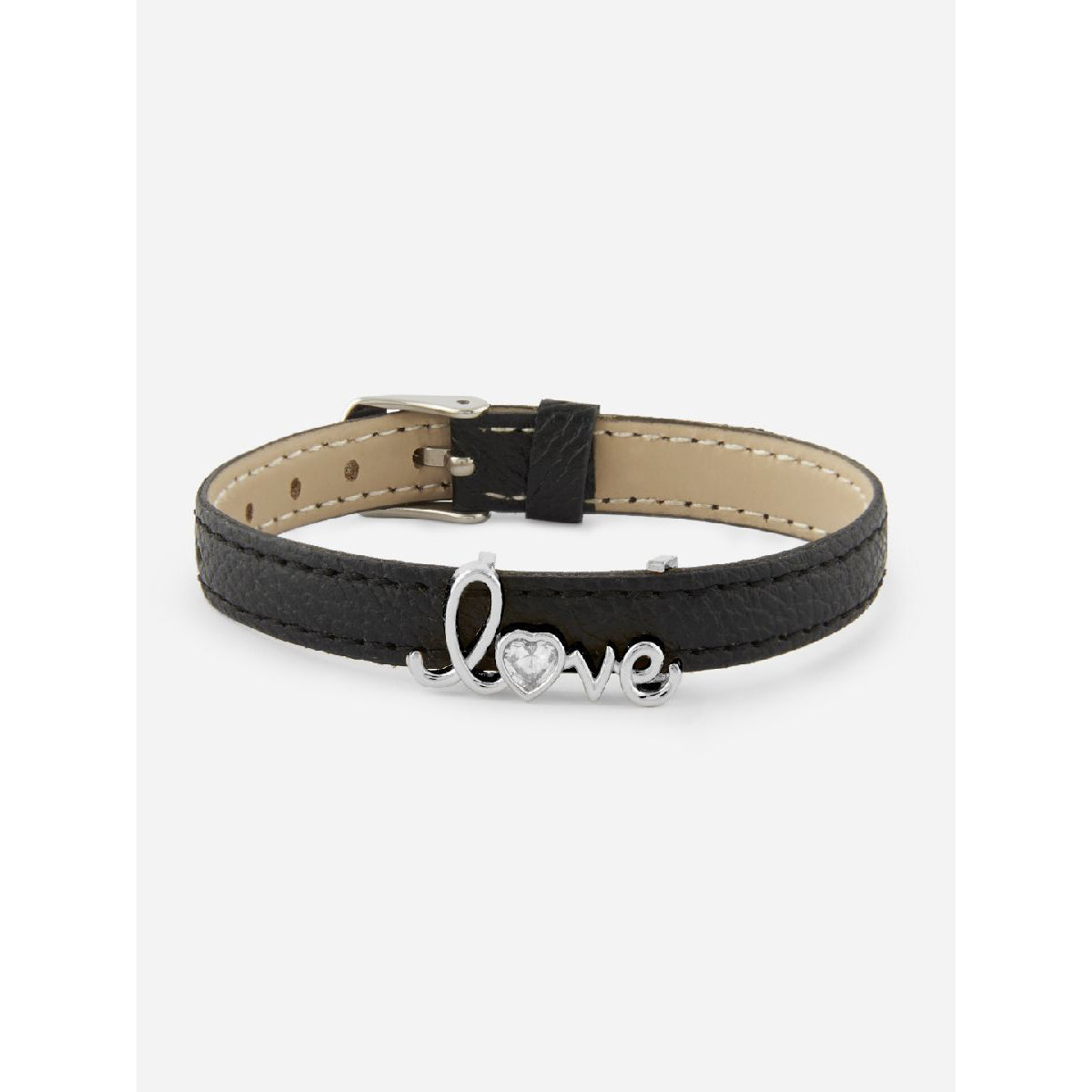 Love Cubic Zirconia Leather Copper Black Gold Wrist Band Bracelet Bulk
