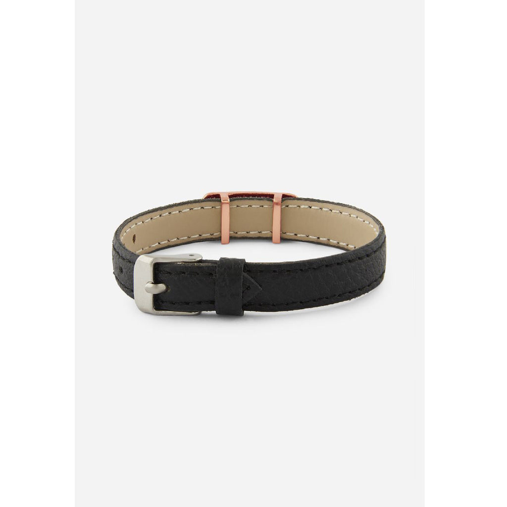 Cubic Zirconia Leather Copper Black Gold Id Wrist Band Bracelet Bulk