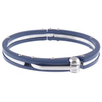 Toughened Fibre Neon Navy Blue Rubber Stainless Steel Bracelet Bulk