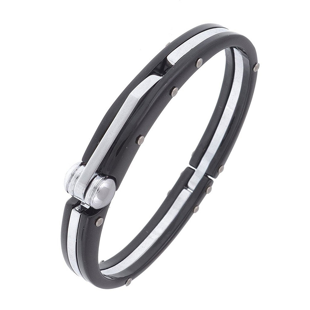 316L Stainless Steel Black Plated Openable Kada For Men Bulk