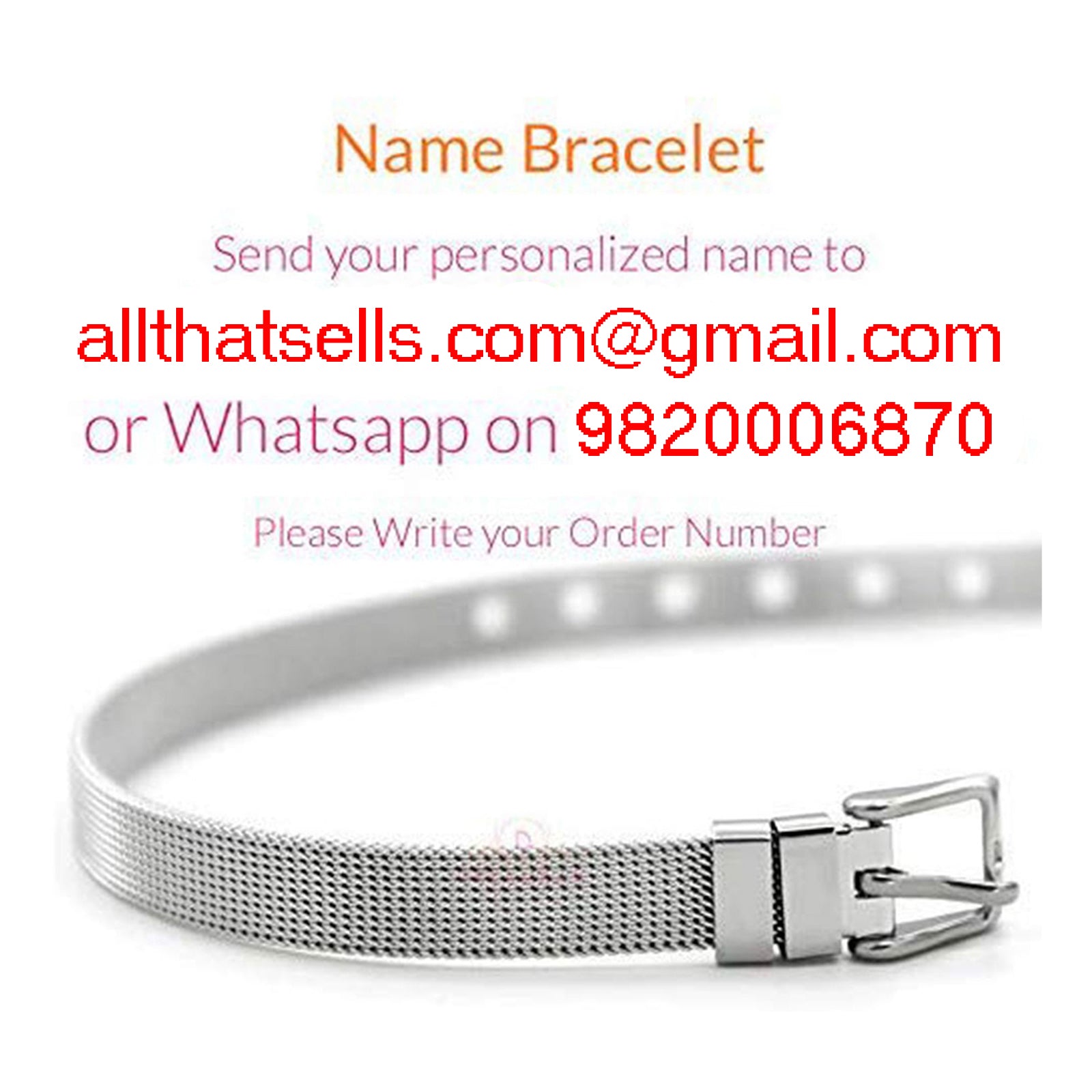 Personalised Name Alphabet Initial Letter Stainless Steel Rhinestone Bracelet Secondary image
