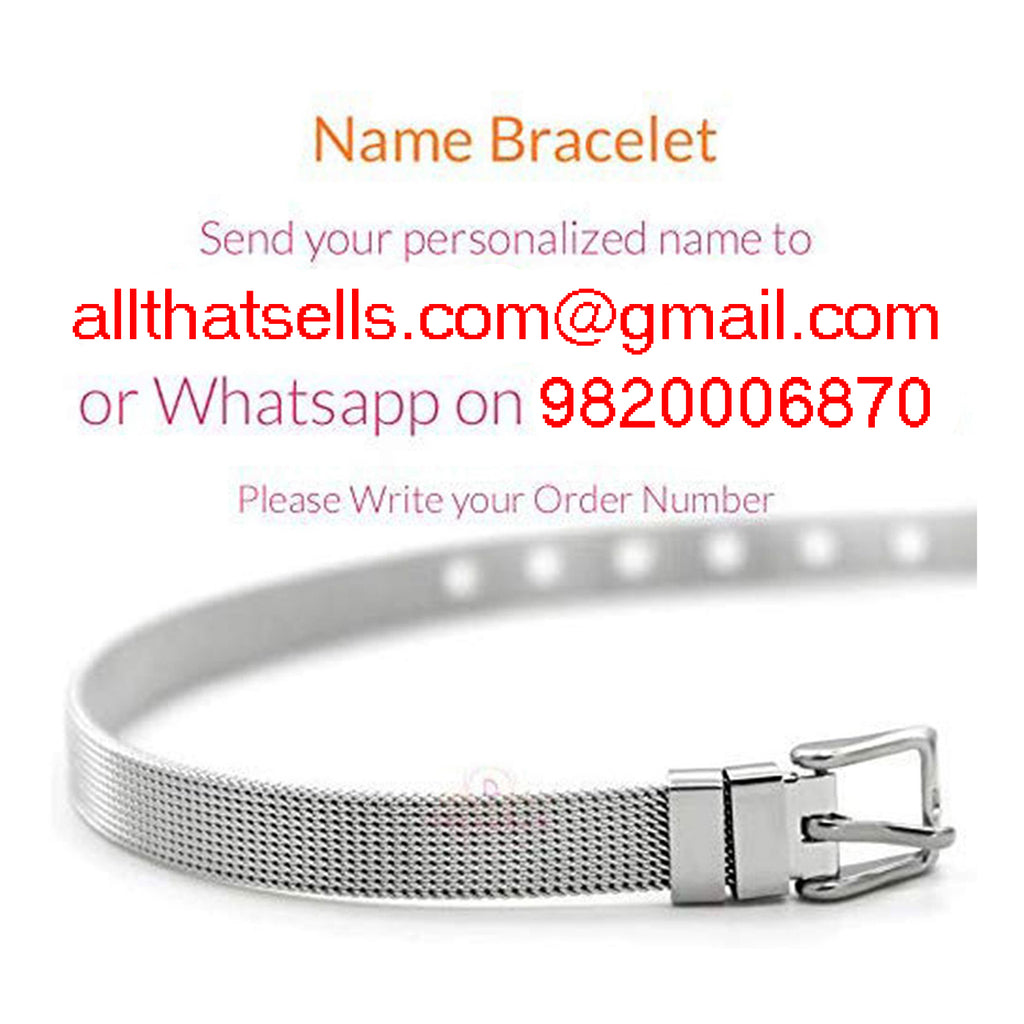 Personalised Name Alphabet Initial Letter Stainless Steel Rhinestone Bracelet