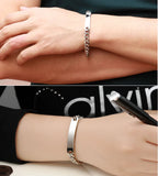Engrave Letter Name Stainless Steel Chain Id Bracelet For Men Bulk
