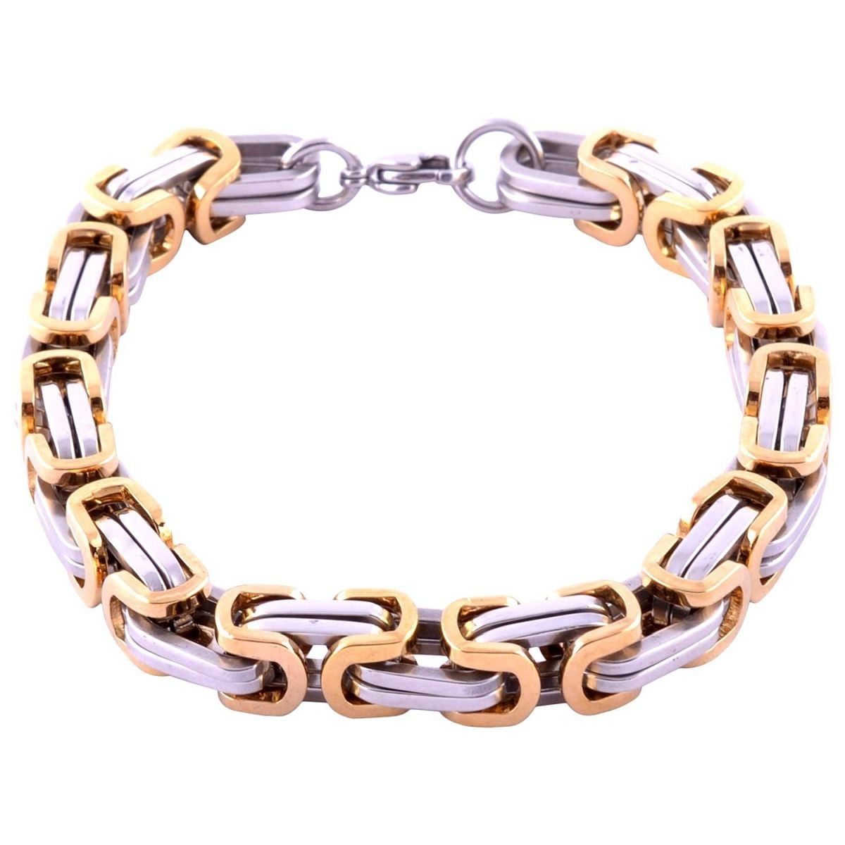 Semi Gold Plated 316L Stainless Steel Curb Chain Bracelet For Men Main image