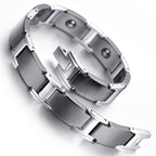 Tungsten Carbide Ceramic Black Bio Magnetic Bracelet For Men Bulk