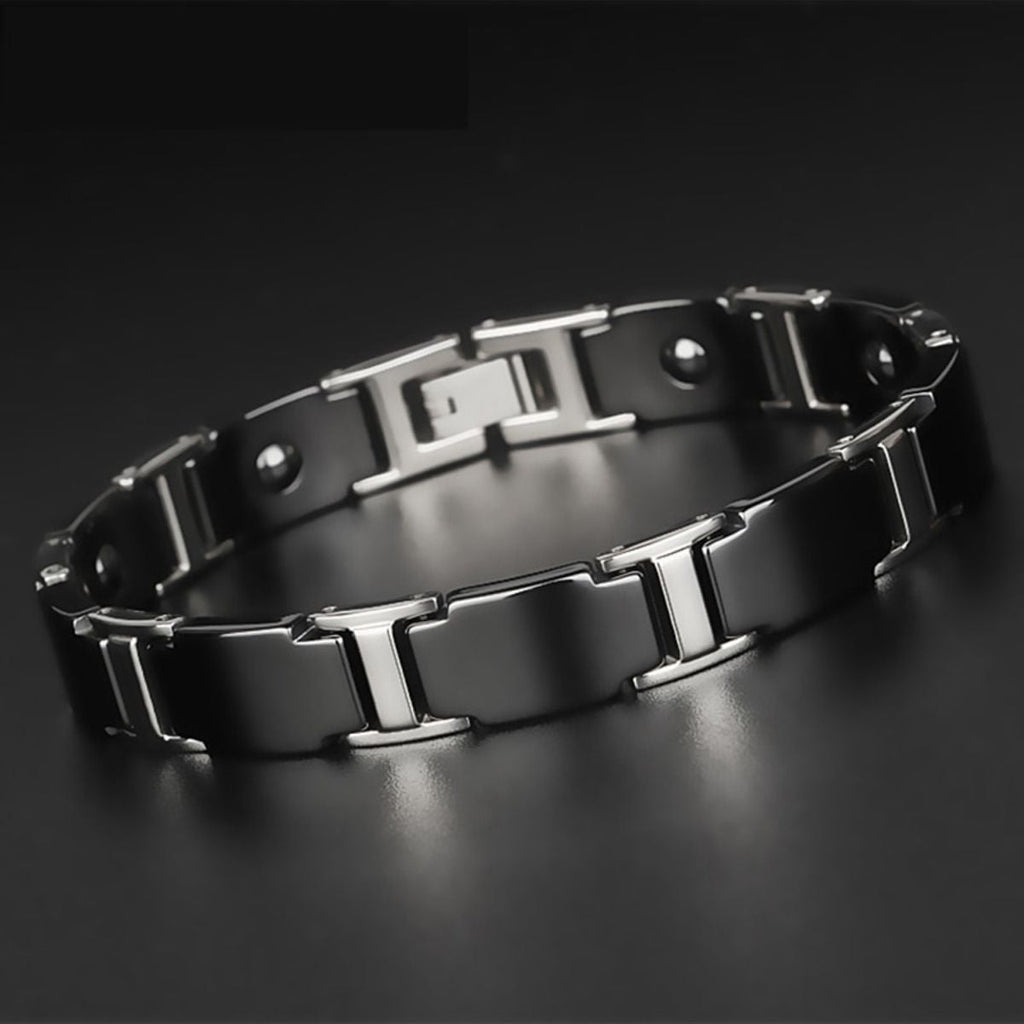 Tungsten Carbide Ceramic Black Bio Magnetic Bracelet For Men Bulk