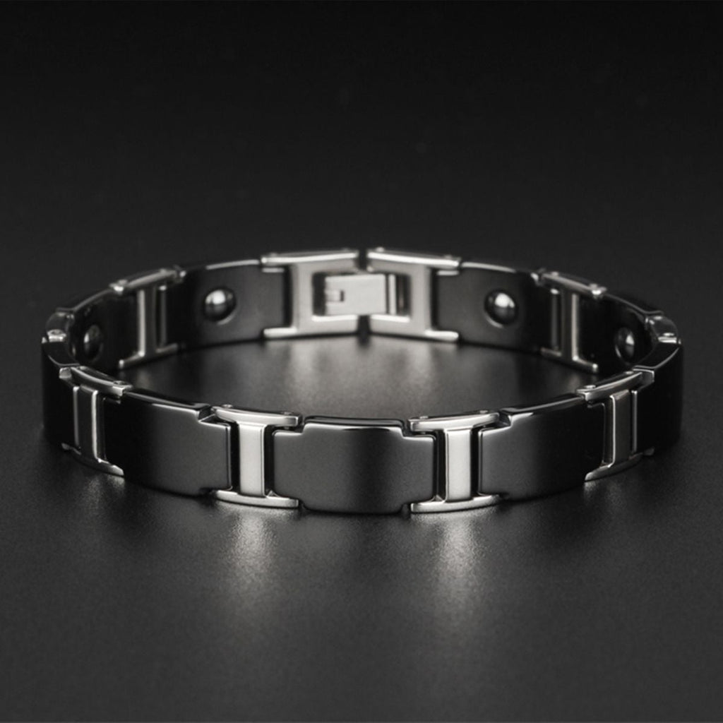 Tungsten Carbide Ceramic Black Bio Magnetic Bracelet For Men Bulk