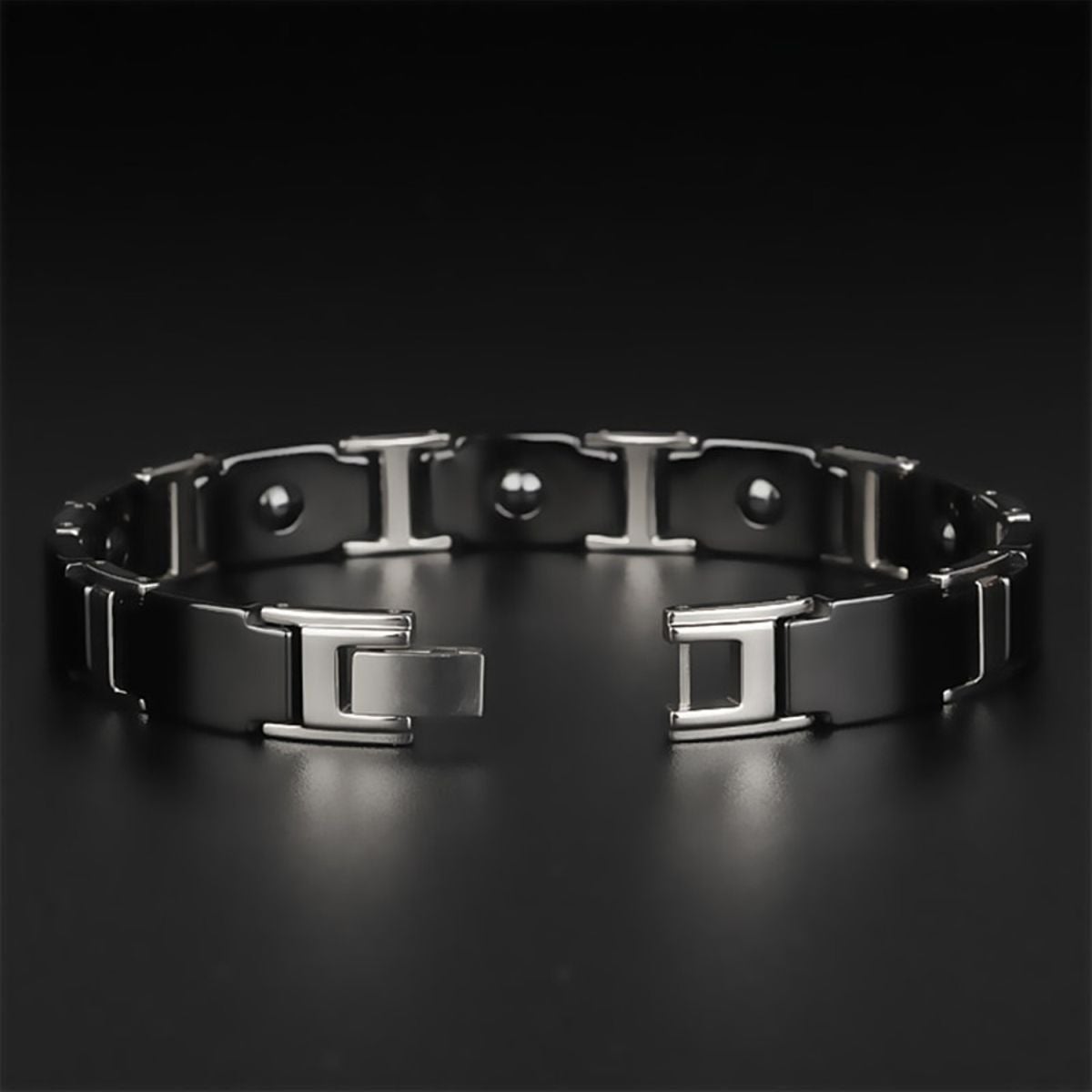 Tungsten Carbide Ceramic Black Bio Magnetic Bracelet For Men Bulk