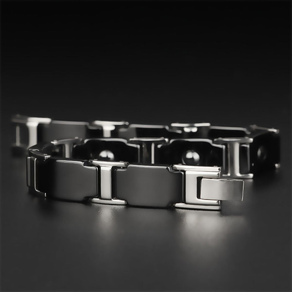 Tungsten Carbide Ceramic Black Bio Magnetic Bracelet For Men Bulk