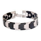 Tungsten Carbide Black Grey Bio Magnetic Men Bracelet For Men Bulk
