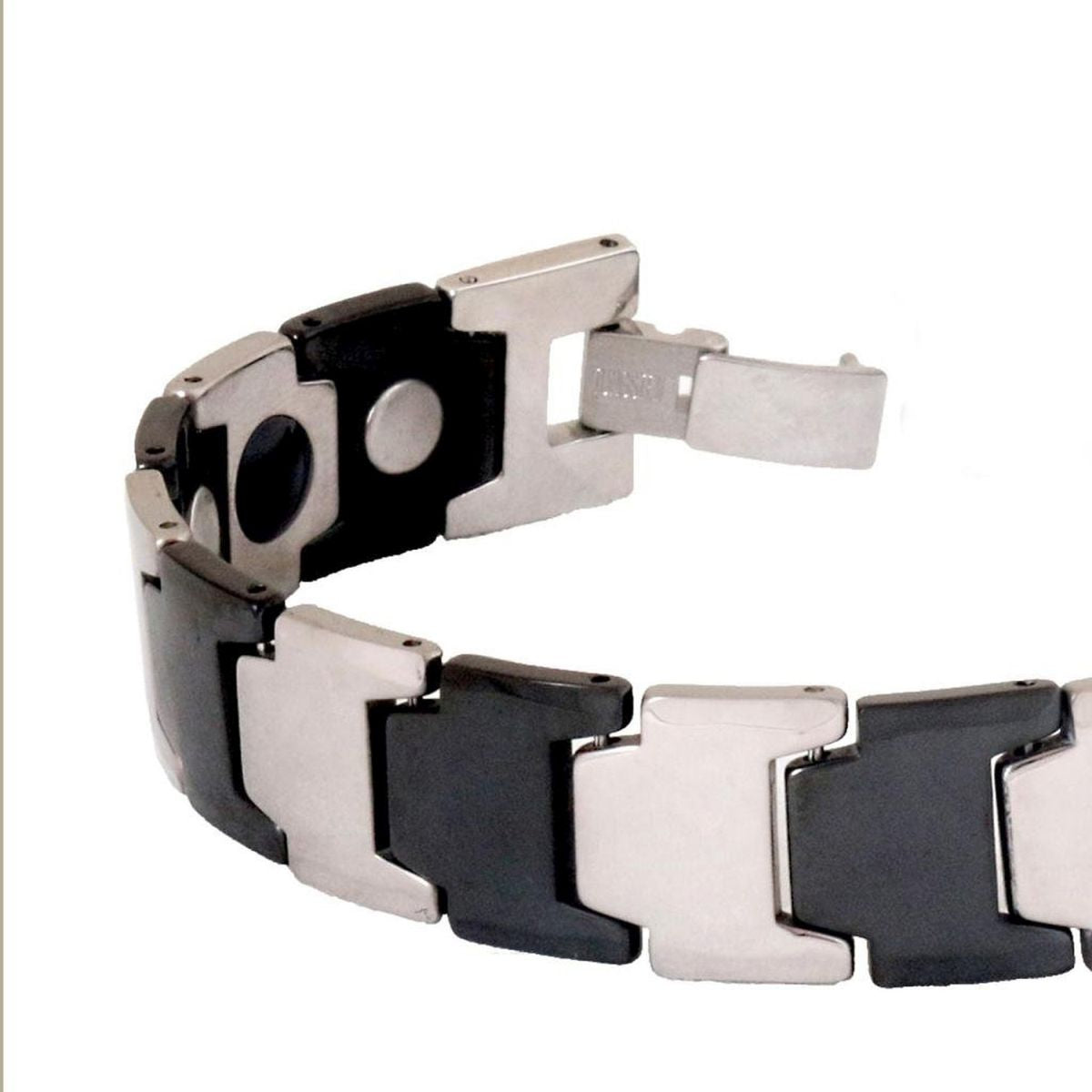 Tungsten Carbide Black Grey Bio Magnetic Men Bracelet For Men Bulk