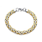 316L Stainless Steel Gold And Plated Geometric Bracelet For Men Bulk