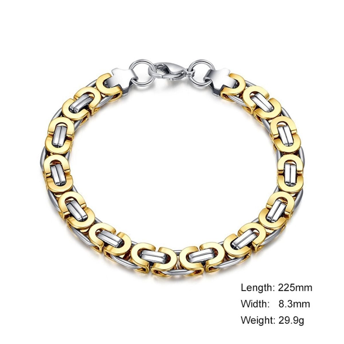 316L Stainless Steel Gold And Plated Geometric Bracelet For Men Bulk