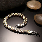 316L Stainless Steel Gold And Plated Geometric Bracelet For Men Bulk