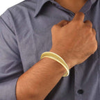 Gold Plated Mesh Cuff Kada Bracelet Bangle For Men Bulk