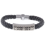 Leather Strap Oxidized Centre Piece Strap Strap Bracelet For Men Bulk