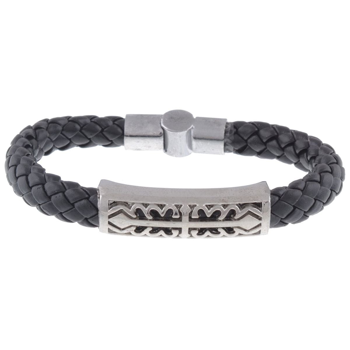 Leather Strap Oxidized Centre Piece Strap Strap Bracelet For Men Bulk
