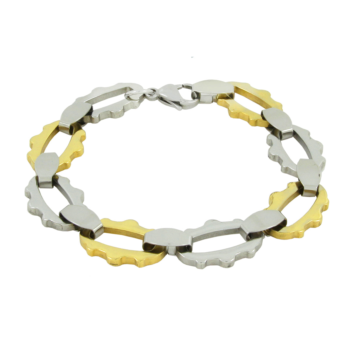 Designer Gold Plated 316 Stainless Steel Links Bracelet For Men Bulk