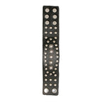 Bullets Genuine Black Leather Broad Wrist Band Bracelet Bulk