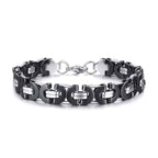 316L Stainless Steel Black Byzantine Bracelet For Men Bulk