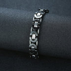 316L Stainless Steel Black Byzantine Bracelet For Men Bulk