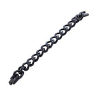 316L Stainless Steel Black Rhodium Big Links Men Bracelet Bulk