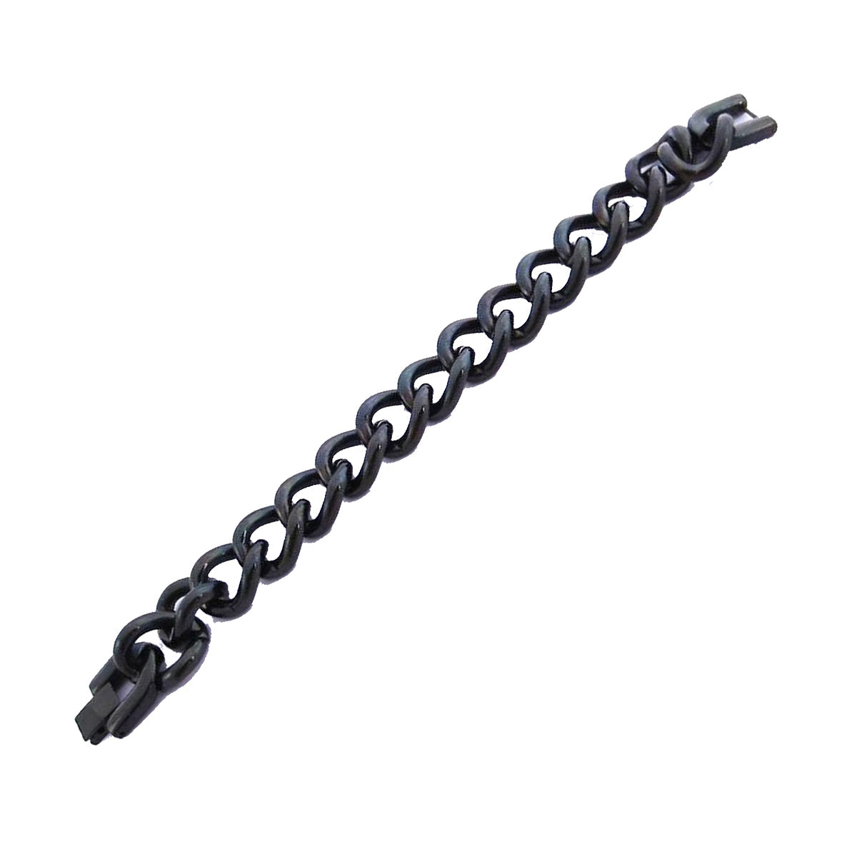 316L Stainless Steel Black Rhodium Big Links Men Bracelet Bulk