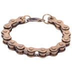 Punk Vintage Motorcycle Cycle Biker Bronze Chain Bracelet Men Bulk