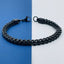 316L Stainless Steel Black Rhodium Wheat Design Men Bracelet Bulk
