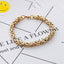 316L Stainless Steel Thick 3D Gold Plated Byzantine Bracelet Men Bulk
