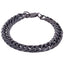316L Stainless Steel Classic Black Curb Solid Bracelet For Men Bulk