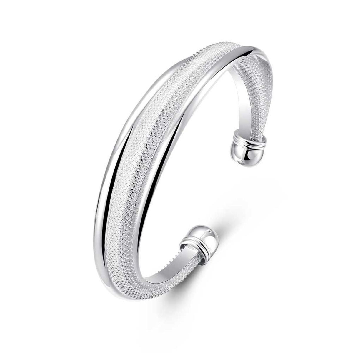 316L Surgical Stainless Steel Mesh Cuff Kada Men Bracelet Bangle Bulk