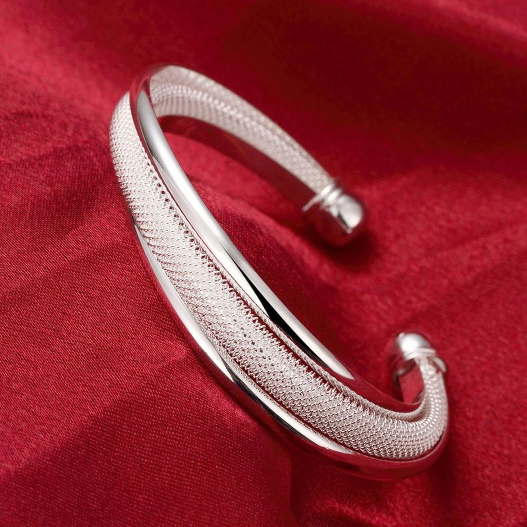 316L Surgical Stainless Steel Mesh Cuff Kada Men Bracelet Bangle Bulk