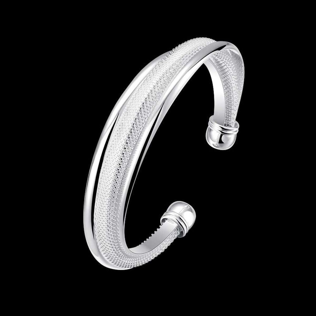 316L Surgical Stainless Steel Mesh Cuff Kada Men Bracelet Bangle Bulk