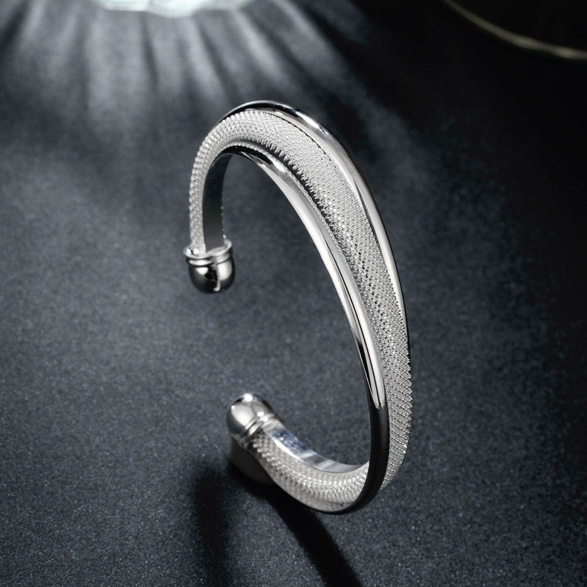 316L Surgical Stainless Steel Mesh Cuff Kada Men Bracelet Bangle Bulk