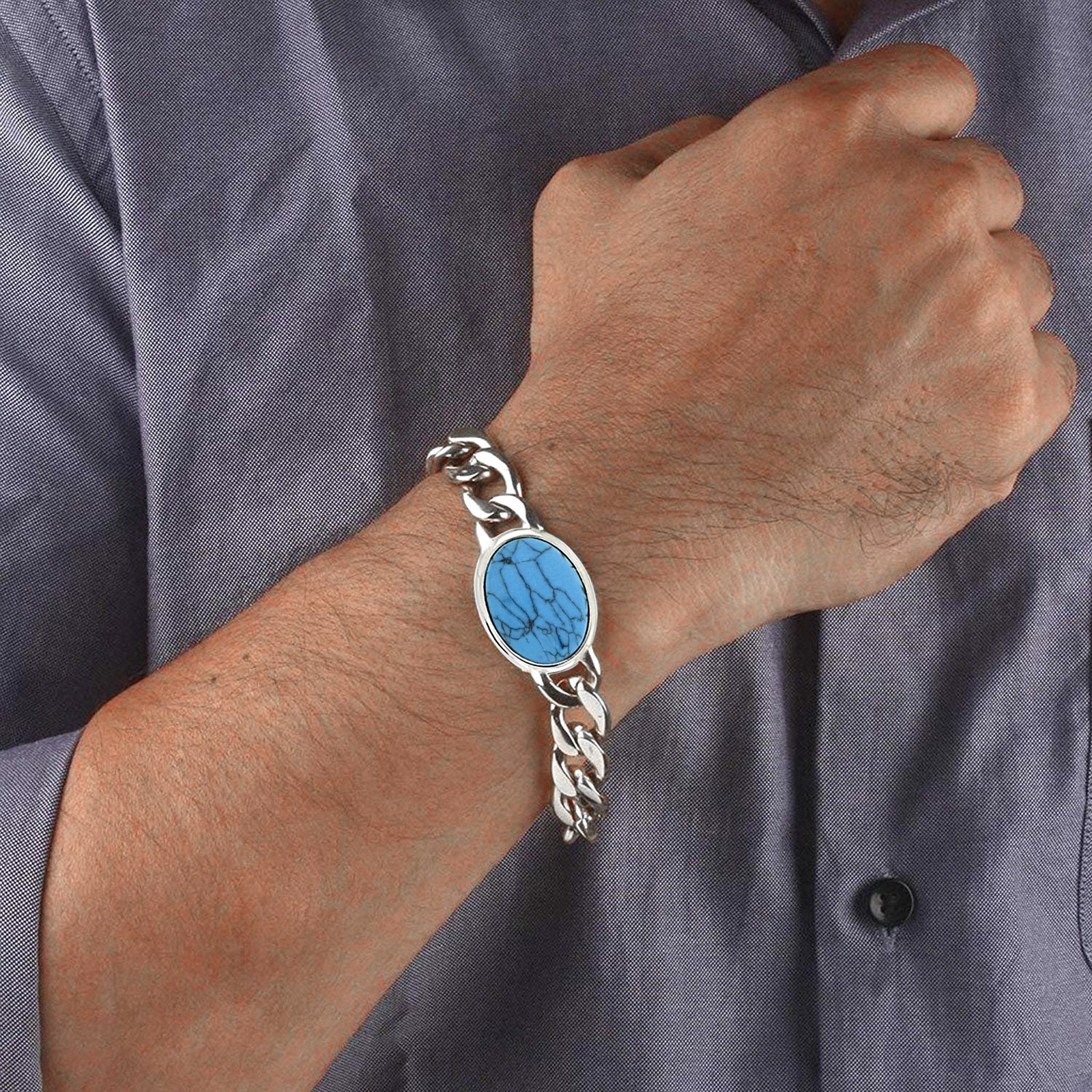 Salman Khan Curb Cuban 316L Surgical Stainless Steel Bracelet Men Bulk