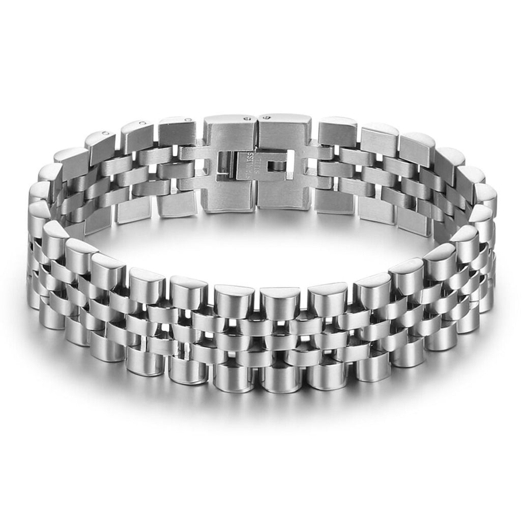 316L Stainless Steel Watch Belt Style Stylish Bracelet For Men Bulk