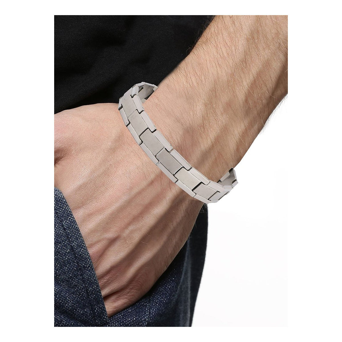 Surgical Stainless Steel Matte Finish Bracelet For Men Bulk