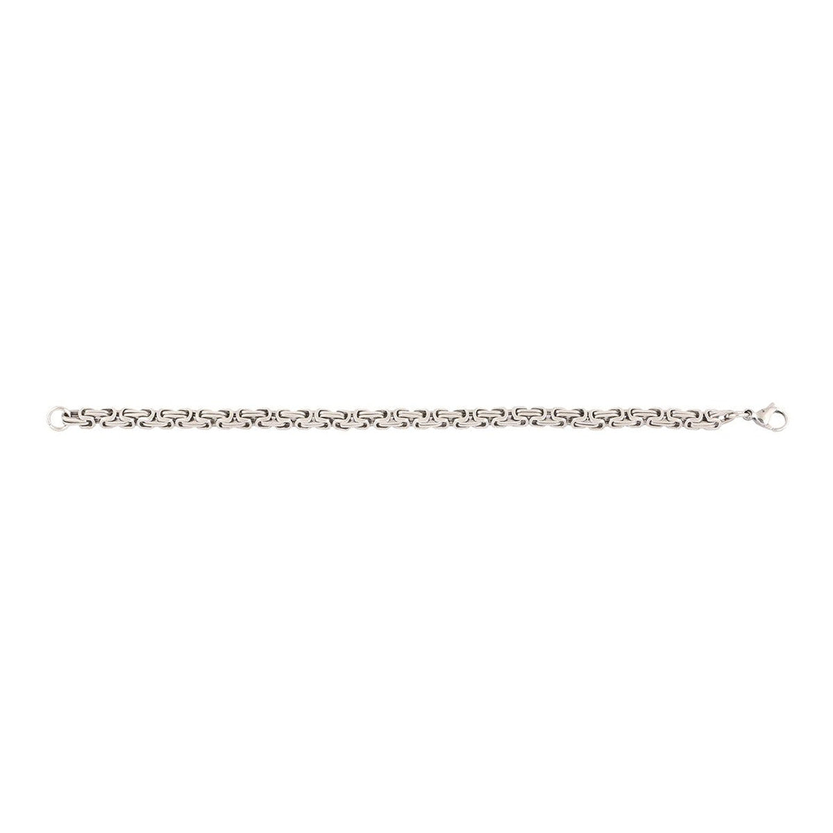 Surgical Stainless Steel Rhodium Plated Byzantine Bracelet Men Bulk Secondary image
