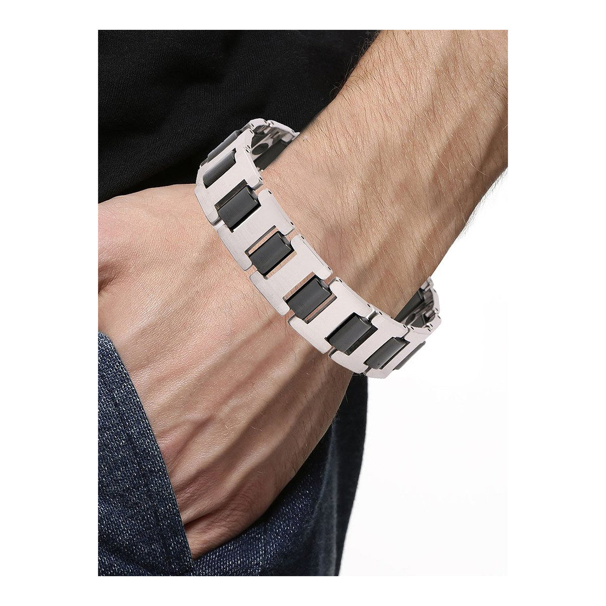 Tungsten Carbide Ceramic Magnetic Therapy Health Energy Bracelet Bulk