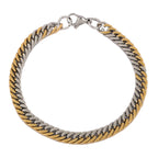 18K Gold Rhodium Stainless Steel Classic Curb Bracelet For Men Bulk