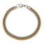 18K Gold Rhodium Stainless Steel Classic Curb Bracelet For Men Bulk