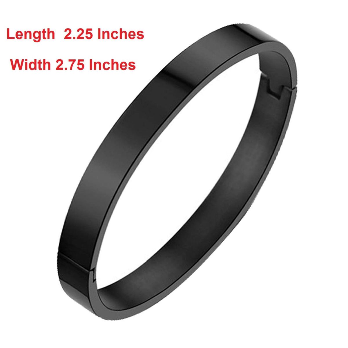 Surgical Stainless Steel Matte Black Oval Macho Kada Bracelet Men Bulk