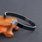 Surgical Stainless Steel Matte Black Oval Macho Kada Bracelet Men Bulk