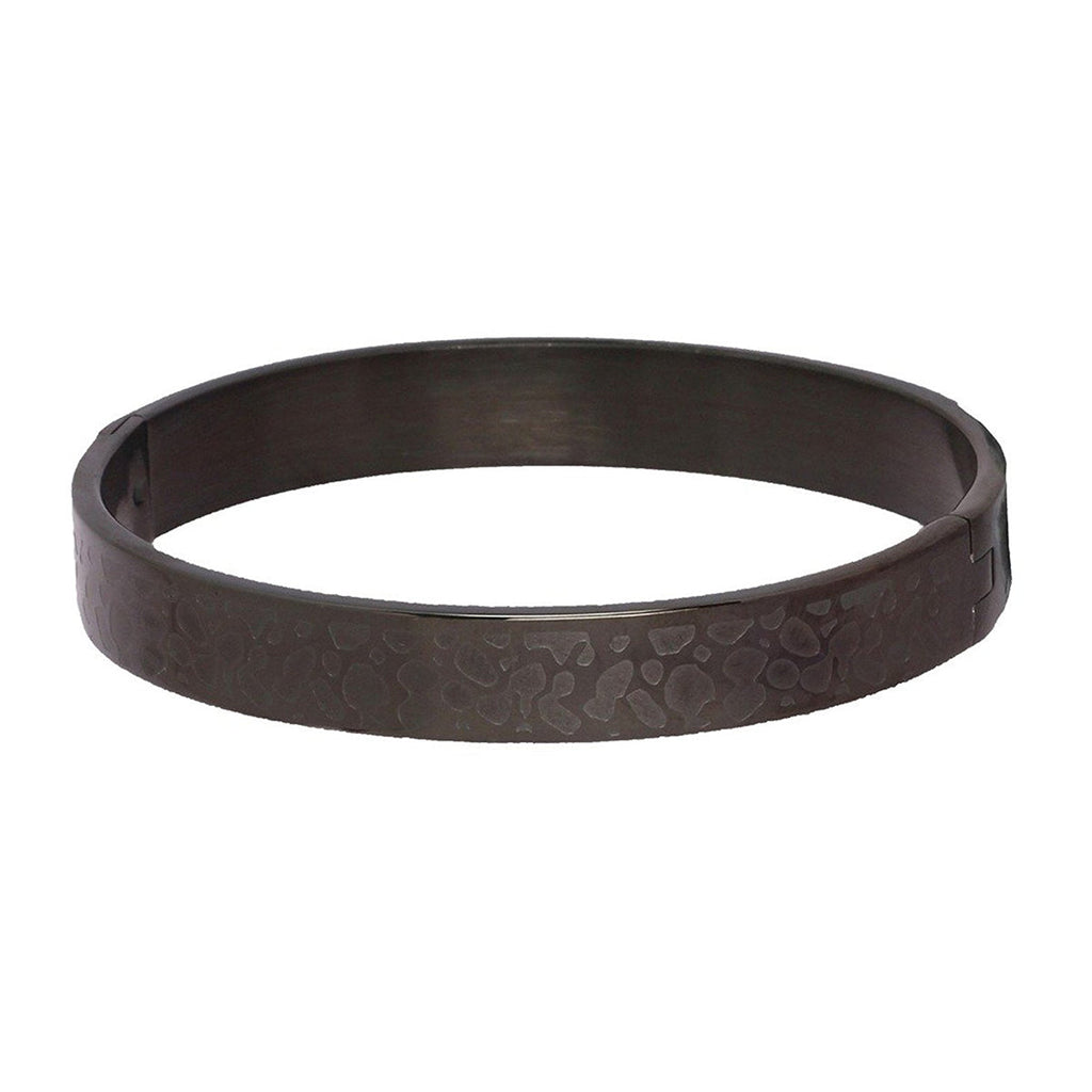 Stainless Steel Designer Black Oval Macho Kada Bracelet For Men Bulk