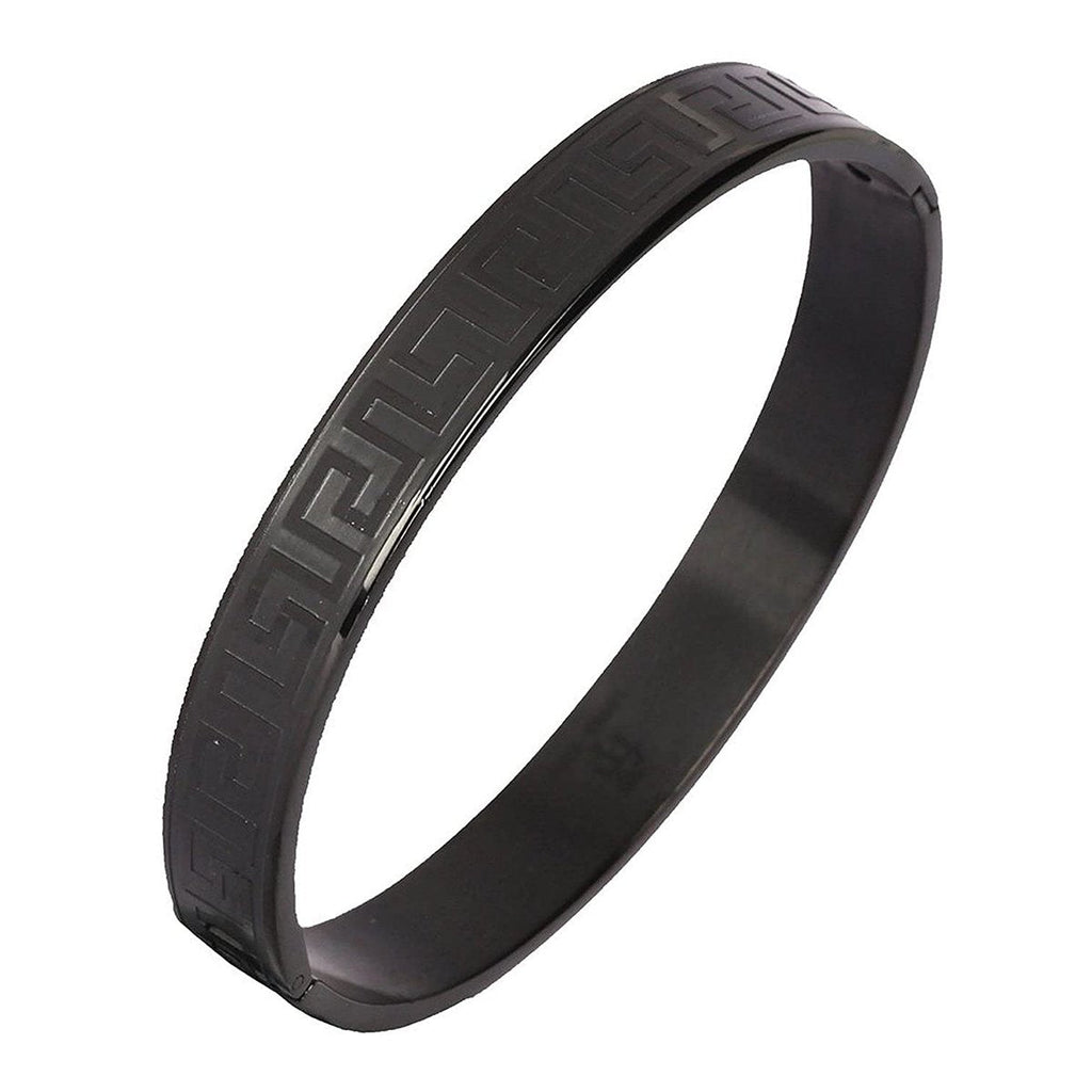 Stainless Steel Black Oval Macho Kada Stylish Bracelet For Men Bulk