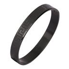 Stainless Steel Black Oval Macho Kada Stylish Bracelet For Men Bulk