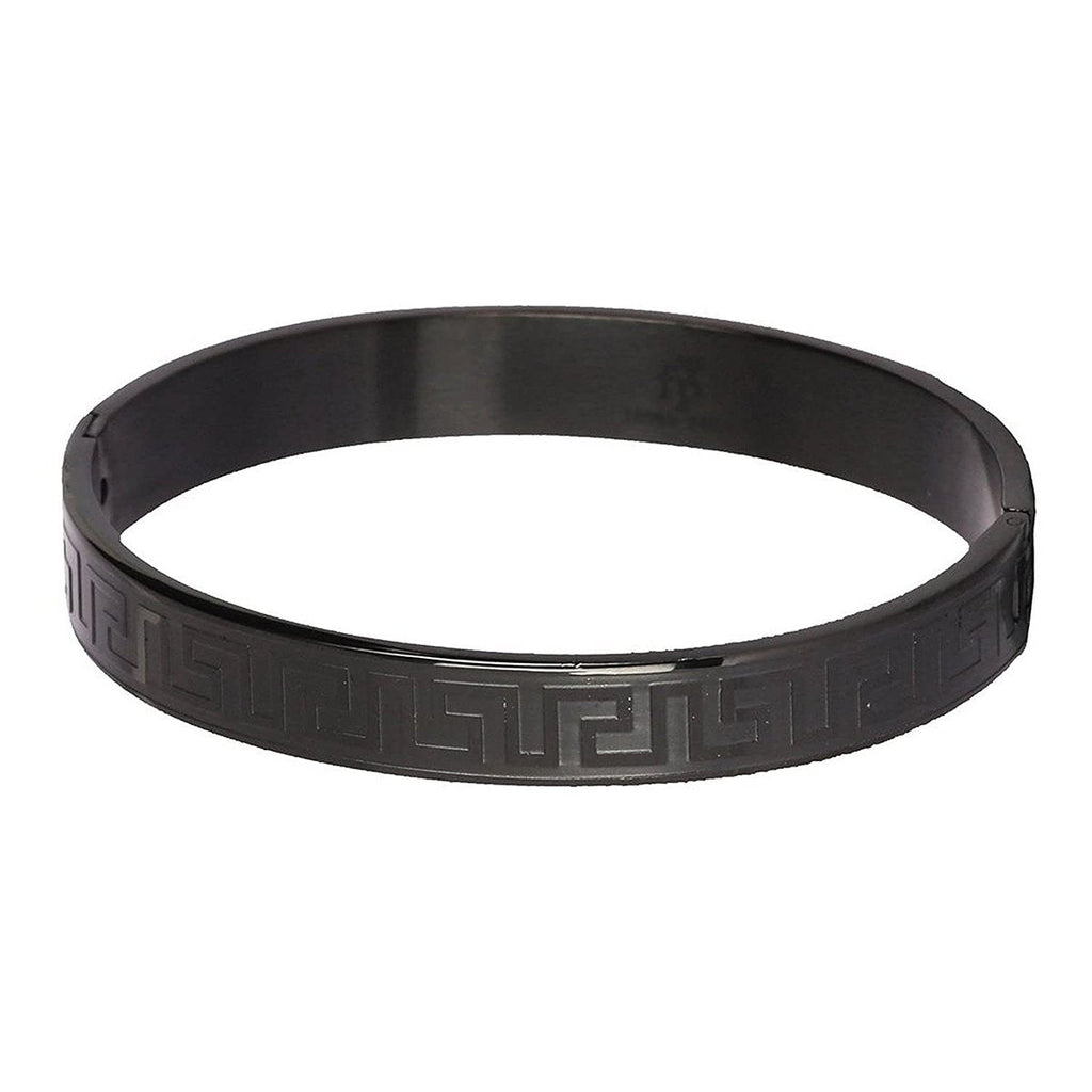 Stainless Steel Black Oval Macho Kada Stylish Bracelet For Men Bulk