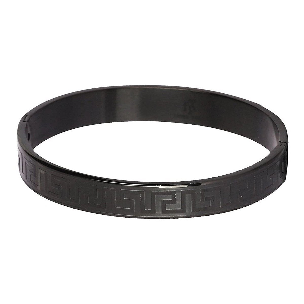 Stainless Steel Black Oval Macho Kada Stylish Bracelet For Men Bulk