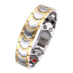 Gold Silver Bio Magnet Therapy Health Energy Bracelet Bulk